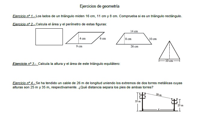 problemas geometria