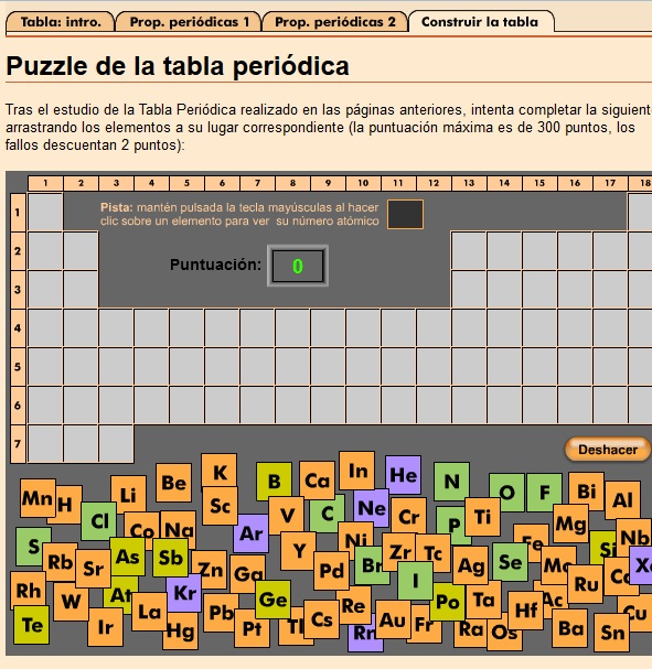 puzzle tabla periodica